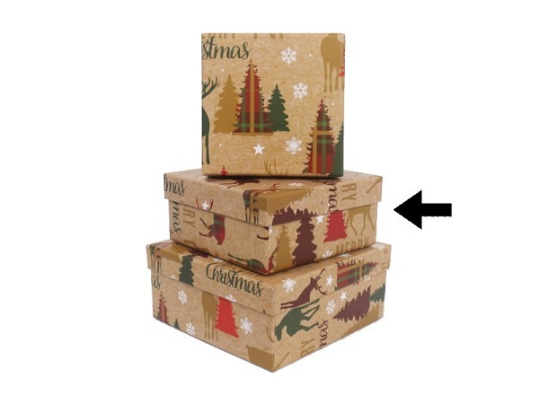 Geschenkschachtel Gerimport Moi quadratisch flach Grösse 2