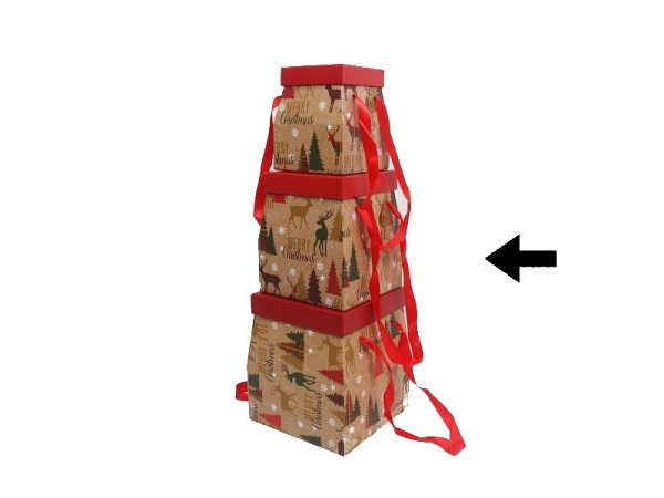 Geschenkschachtel Gerimport Moi quadratisch Tragschlaufen Grösse 2