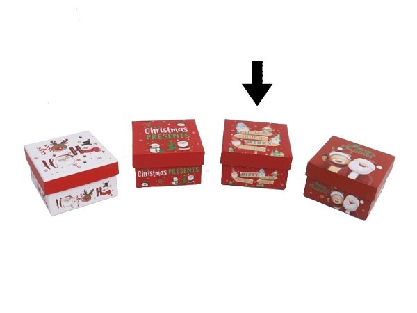 Geschenkschachtel Gerimport Prem quadratisch flach Motiv 2