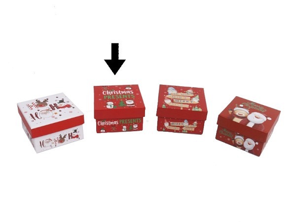Geschenkschachtel Gerimport Prem quadratisch flach Motiv 3
