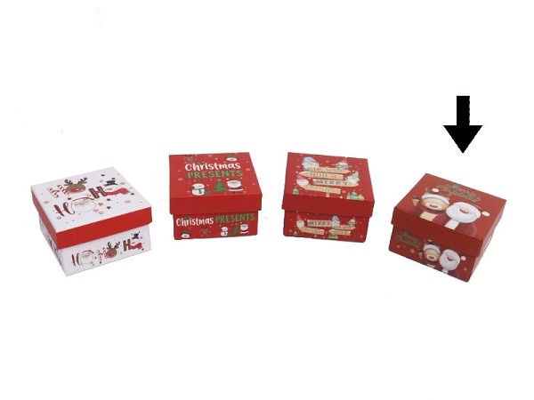 Geschenkschachtel Gerimport Prem quadratisch flach Motiv 4