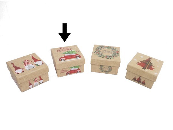 Geschenkschachtel Gerimport Liu quadratisch flach Motiv 2