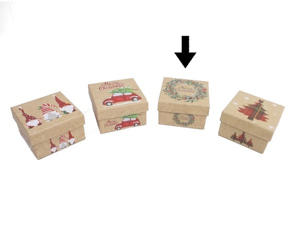 Geschenkschachtel Gerimport Liu quadratisch flach Motiv 3