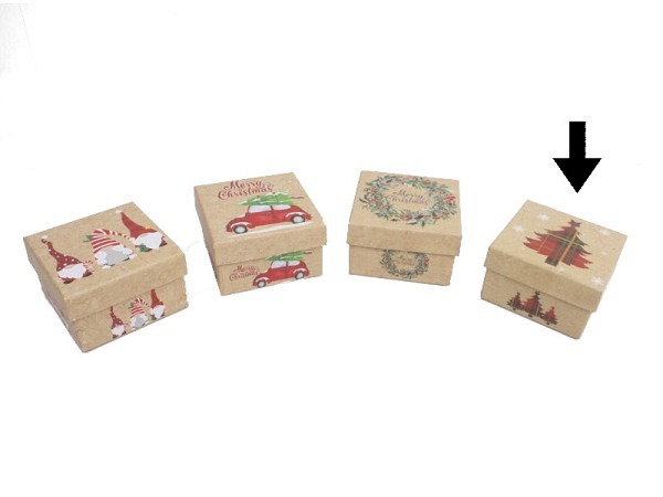 Geschenkschachtel Gerimport Liu quadratisch flach Motiv 4
