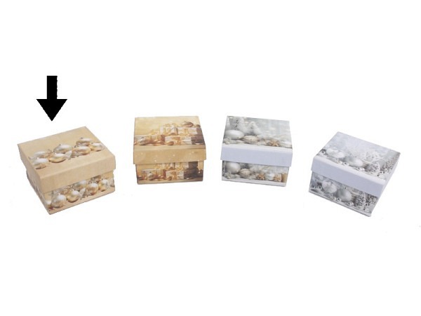 Geschenkschachtel Gerimport Noe quadratisch flach Motiv 1