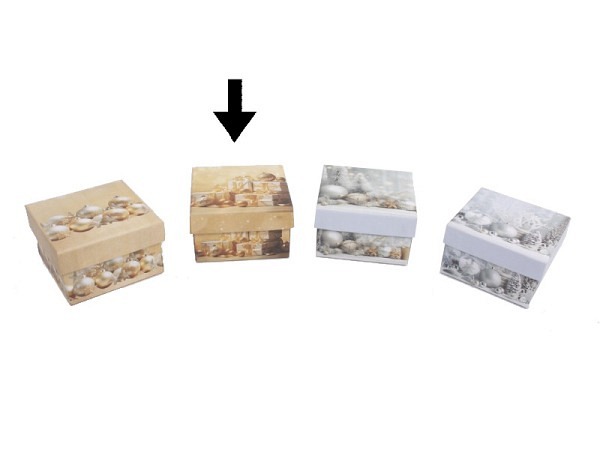 Geschenkschachtel Gerimport Noe quadratisch flach Motiv 2