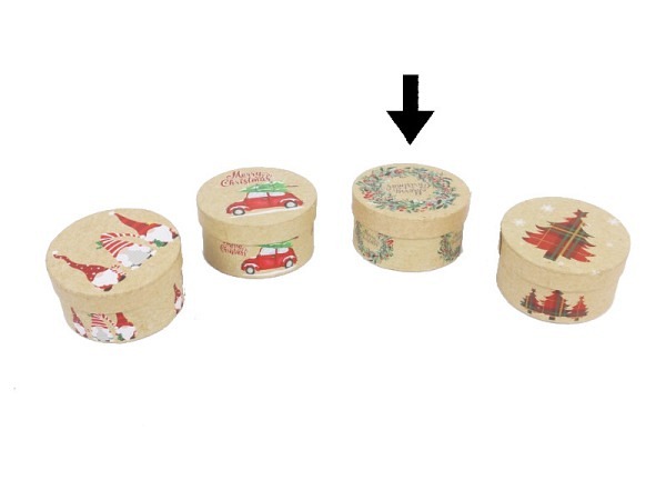 Geschenkschachtel Gerimport Liu rund Motiv 3