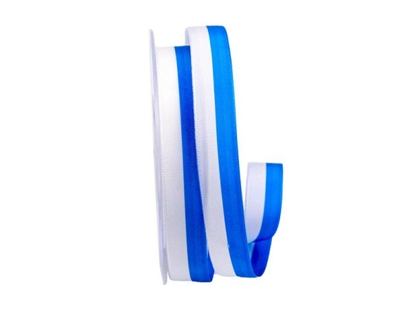 Geschenkband Zürich Wappenfarben blau-weiss 16mm