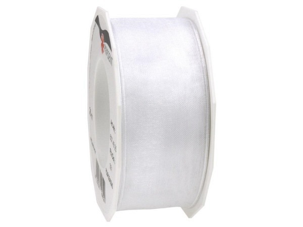 Geschenkband Präsent Organza 40mmx25m weiss