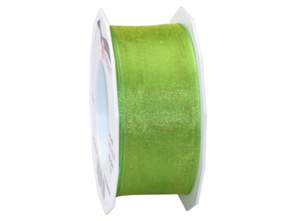 Geschenkband Präsent Organza 40mmx25m grasgrün