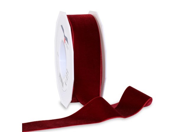 Geschenkband Präsent Samt 40mmx10m bordeaux