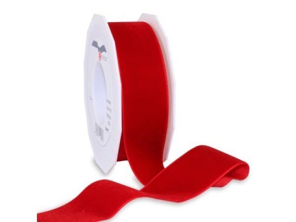 Geschenkband Präsent Samt 40mmx10m rot