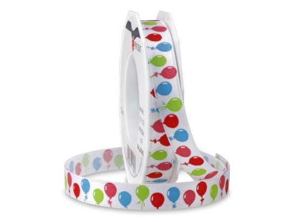 Geschenkband Präsent Balloons 15mmx20m weiss