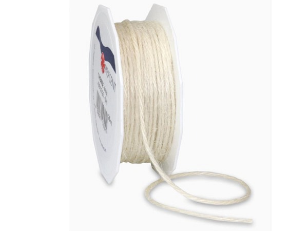 Geschenkband Präsent Jute Kordel 2mmx25m weiss