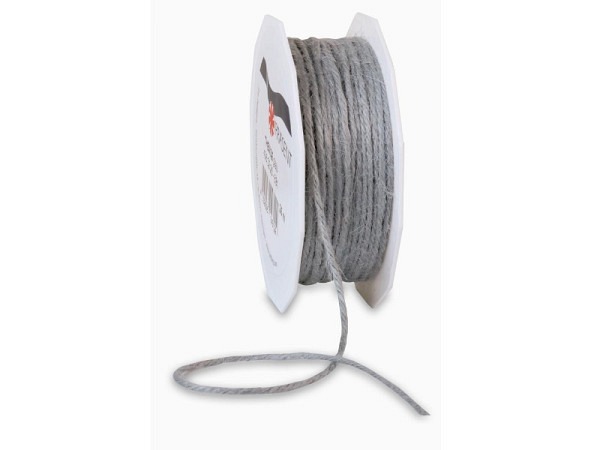 Geschenkband Präsent Jute Kordel 2mmx25m grau