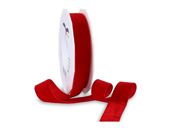 Geschenkband Präsent Samt 25mmx10m rot