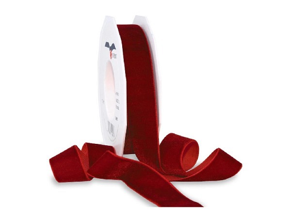 Geschenkband Präsent Samt 25mmx10m bordeaux