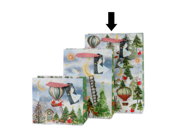 Geschenksack Artebene Santas Winterwelt, 11x22x30cm