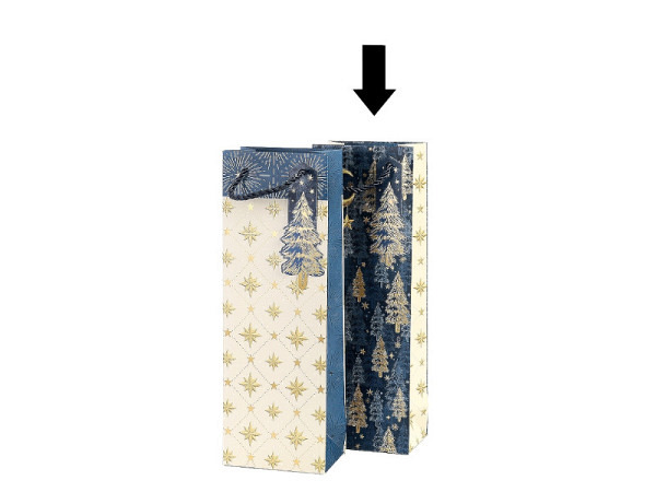 Flaschentasche Artebene Silent night Winterwald 12x35x8cm