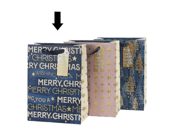 Geschenksack Artebene Weihnacht Merry Christmas, 11x22x30cm