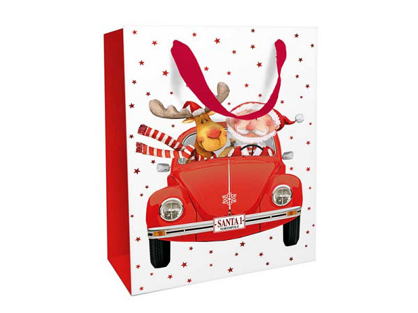 Geschenksack Braun&Company Santa's red Car