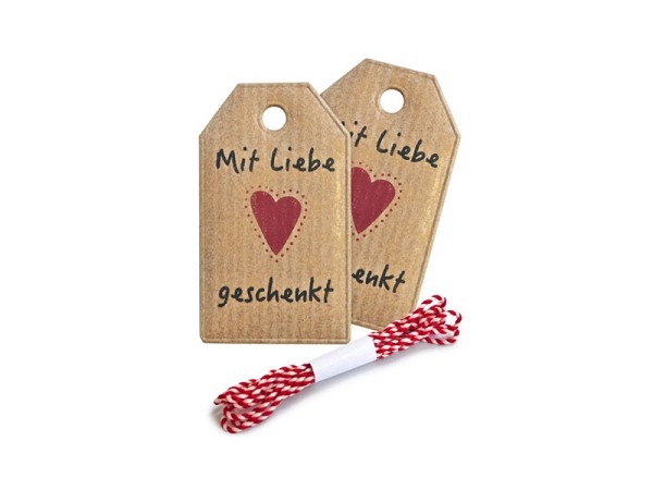Geschenksanhänger Braun&Company Mit Liebe geschenkt 2Stk