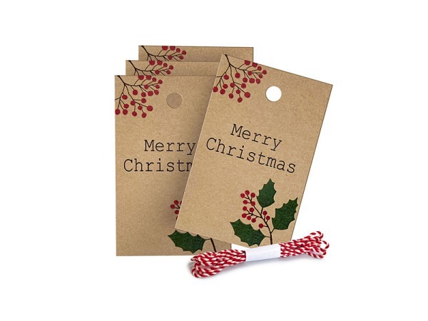 Geschenksanhänger Braun&Company Merry Christmas 5Stk