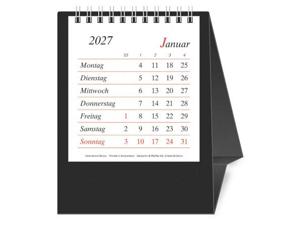 Tischkalender Novos Büro Pro Bristol D. 11,5x13,5cm