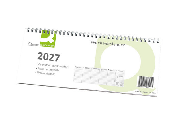 Tischkalender Q-Connect Wochenplaner 7 Tage pro Seite