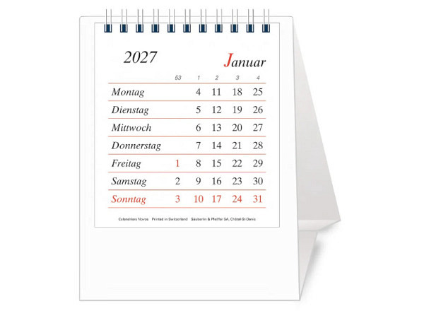 Tischkalender Novos Büro Pro Bristol D. 11,5x13,..