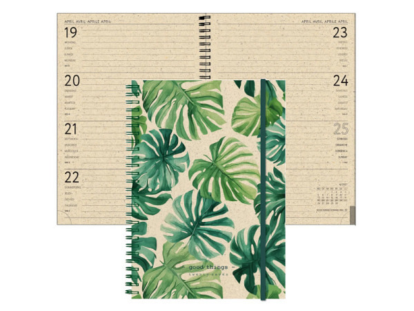 Agenda Simplex Graspapier Weekly A5 Graspapier 14,8x21cm