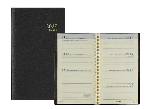Agenda Brepols Interplan Genova schwarz