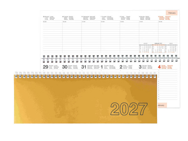 Tischkalender Rido Septant altgold Pultagenda Wochenplaner