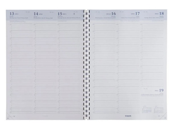 Agenda Brepols Omega 30 Einlage, 7 Tage auf 2 Seiten