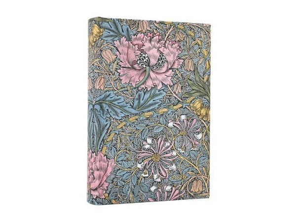 Agenda Paperblanks Mini Morris Heckenkirsche in Pink, 1 Tag auf 1 Seite