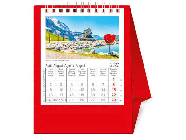 Tischkalender Novos Büro Thema Helvetia 11,5x13,5cm