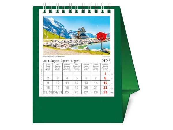 Tischkalender Novos Büro Thema Helvetia 11,5x13,5cm