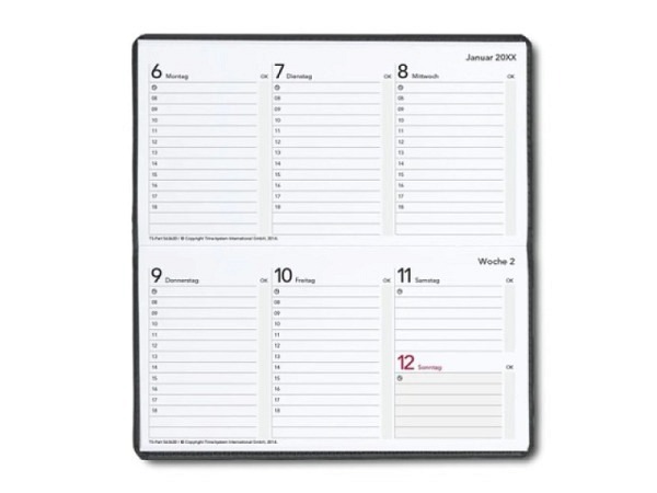 Agenda Timesystem Pocket Vogue 7 Tage auf 2 Seiten