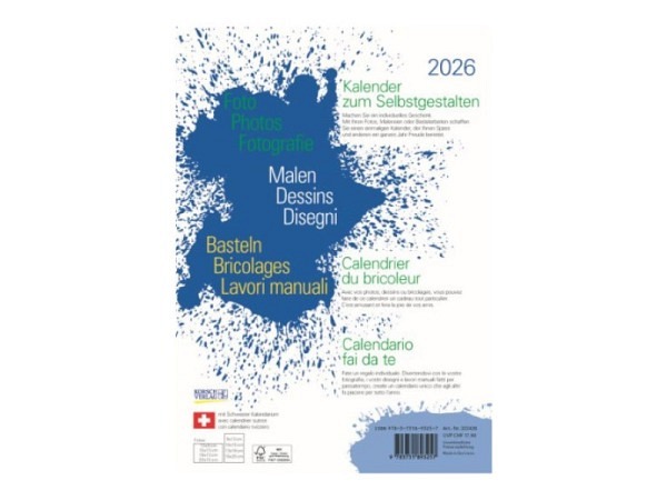 Bastelkalender Korsch weiss 21x29,7cm
