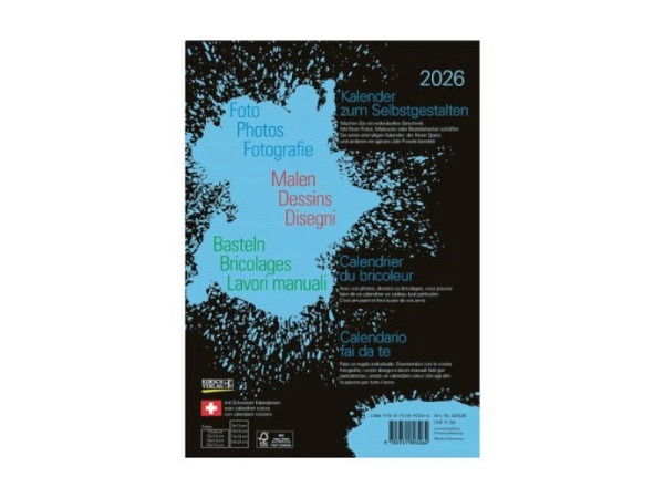 Bastelkalender Korsch schwarz 21x29,7cm
