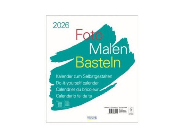 Bastelkalender Korsch weiss 30x35cm