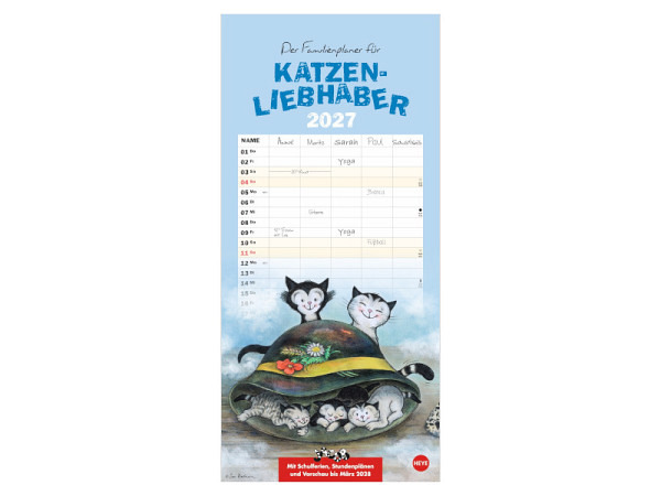 Familienplaner Heye Jacob für Katzenliebhaber 21..