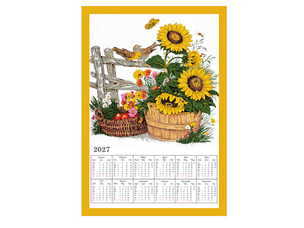 Stoffkalender Sonnenblumen 45x65cm