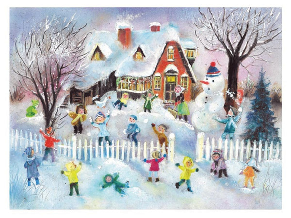 Adventskalender Sellmer Nr.794 Schneeballschlacht