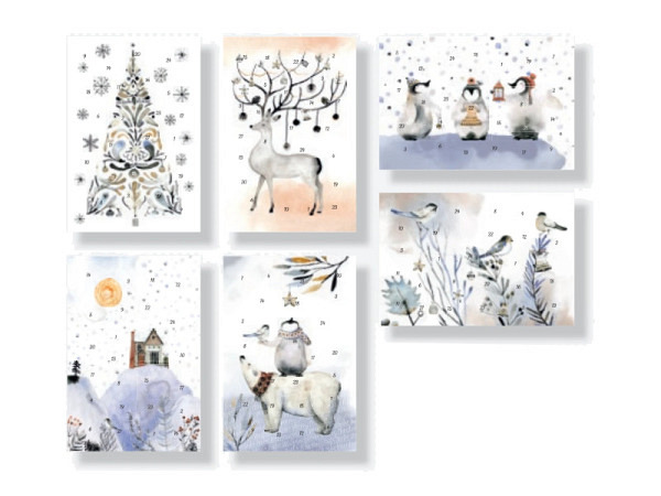 Adventskalender Korsch Nicky Boehme I und II, in Querformat