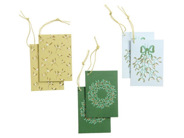 Geschenksanhänger PaperPoetry Advent Mistelzweige