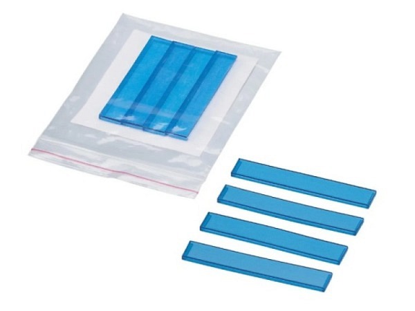 Beschriftungshülsen Styrokay blau transparent 10 Stk.