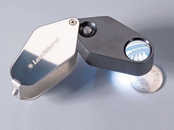 Lupe Leuchtturm Einschlaglupe mit LED Lampe 18mm Durchmesser rund