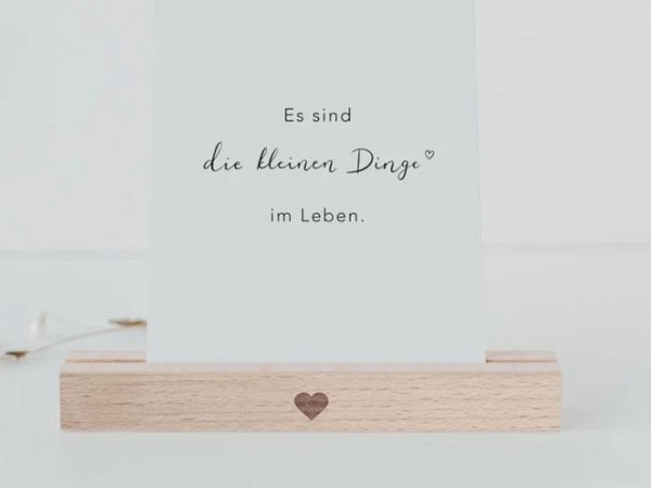 Kartenhalter Eulenschnitt Herz 2er Set 