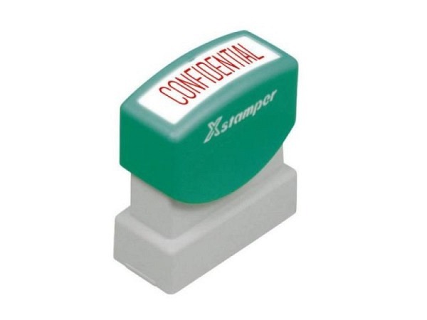 Stempel X-Stamper Confidentiel rot